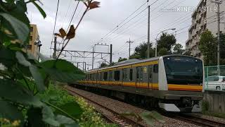 JR East Nambu line Local Service for Kawasaki E233-8000 Series Near Tsudanyama Station