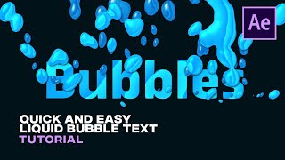 Liquid Bubble Text Animation in After Effects (Quick and Easy)
