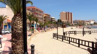 The beautiful beach and boulevard of Lo Pagán (Murcia, Spain)