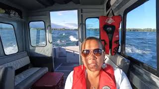 Corsair Boat Cuts through Lake Simcoe's Rough Waves