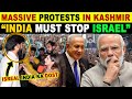 MASSIVE PROTESTS IN KASHMIR OVER HEZBOLLAH | DEMAND FOR INDIA TO STOP ISREAL | PAK REACTIONS