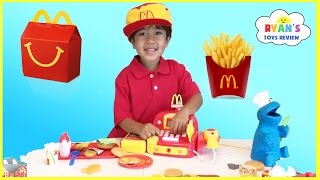 McDonald's Happy Meal Toy Pretend Play Food! Cash Register Hamburger Maker French Fries Shake