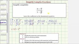 Ex: Simplify a Complex Fraction Subtraction and Variable Denominators with Factoring