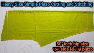 Simple Plazo Cutting and Stitching in Hindi/Heavy Size Plazo Cutting and Stitching @RajniBeeFashion