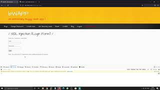 SQL Injection Login Form bWAPP tutorial