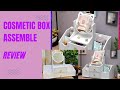 Cosmetic organiser box with mirror assembling process | Tutorial