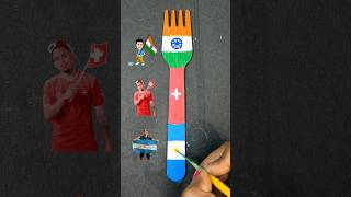 Indian 🇮🇳 Switzerland 🇨🇭 Argentina 🇦🇷 Flag Drawing Independence Day Drawing #shorts #art