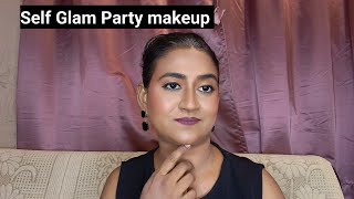 SELF GLAM PARTY MAKEUP LOOK with products|| Step by step with product knowledge ||