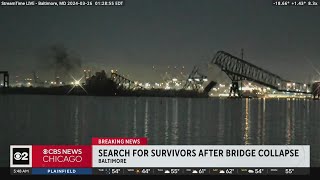 Search for survivors after bridge collapse in Baltimore