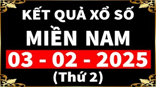 XSMN - KQXSMN - xổ số MIỀN NAM hôm nay ngày 3/2/2025 (XSHCM, xs Đồng Tháp, xs Cà Mau)