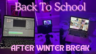 GRWM FOR BACK TO SCHOOL ᥫ᭡ || *AFTER WINTER BREAK* ❄️ || Skincare, Makeup, Outfit, Editing + More!