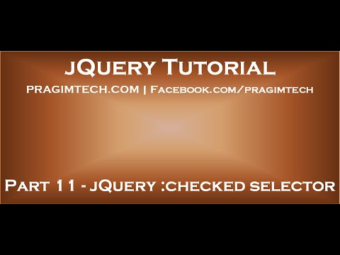jQuery checked selector jQuery checked selector