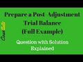 Post-Adjustment Trial Balance Prepared (Full Example)