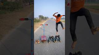 skating impossible stunts that shocked everyone😭😱#inline skates#roller skates#shorts#yt shorts