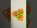 Simple rangoli designs -382 #youtubeshorts #daily use rangoli with colors