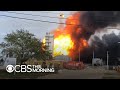 Massive fire still burning after Texas chemical plant explosions