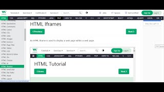 W3Schools HTML Tutorial 15 | HTML iFrame Tag