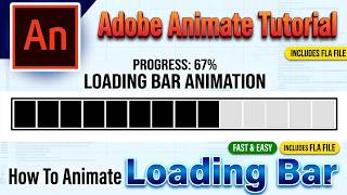 Loading Bar Animation Tutorial | Adobe Animate Tutorial For Beginners
