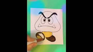 ⭐️🤎Mario Goomba Colouring #colouring #mario #art #markers #shorts #goomba #coloring #supermario