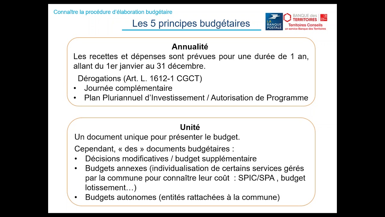 Fondamentaux De L'élaboration Du Budget Communal - Visioconférence Du ...