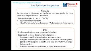 Fondamentaux de l'élaboration du budget communal - Visioconférence du 25 juin 2020