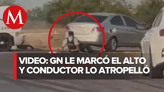 Detienen a sujeto por atropellar a un elemento de la Guardia Nacional en Sonora