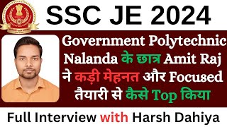 SSC JE 2024 Success Story: Govt Polytechnic Bihar के Student ने किया SSC JE 2024 Top! MES Department