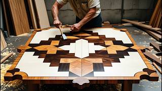 Transforming Wood Scraps Into a Stunning 3D Mosaic Table