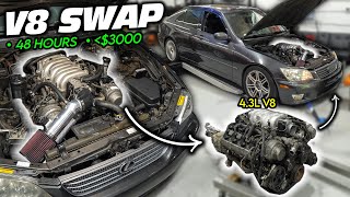 3UZ V8 Swapping A Lexus IS300 In 48 Hours!