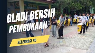 Latihan Gladi Bersih || Untuk acara pembukaan Selebrasi P5 - SMP NEGERI 1CILEDUG