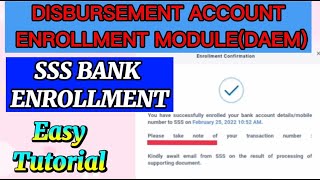 DISBURSEMENT ACCOUNT ENROLLMENT MODULE IN SSS? |BDO BANK |LeeMhia #sss #bankenrollment #disbursement