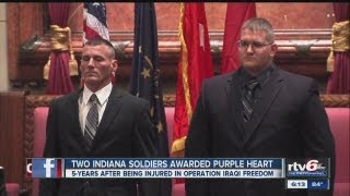 2 Ind. soldiers awarded Purple Heart 5 years later