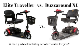 Buzzaround XL vs Elite Traveller 3 Wheel Scooter