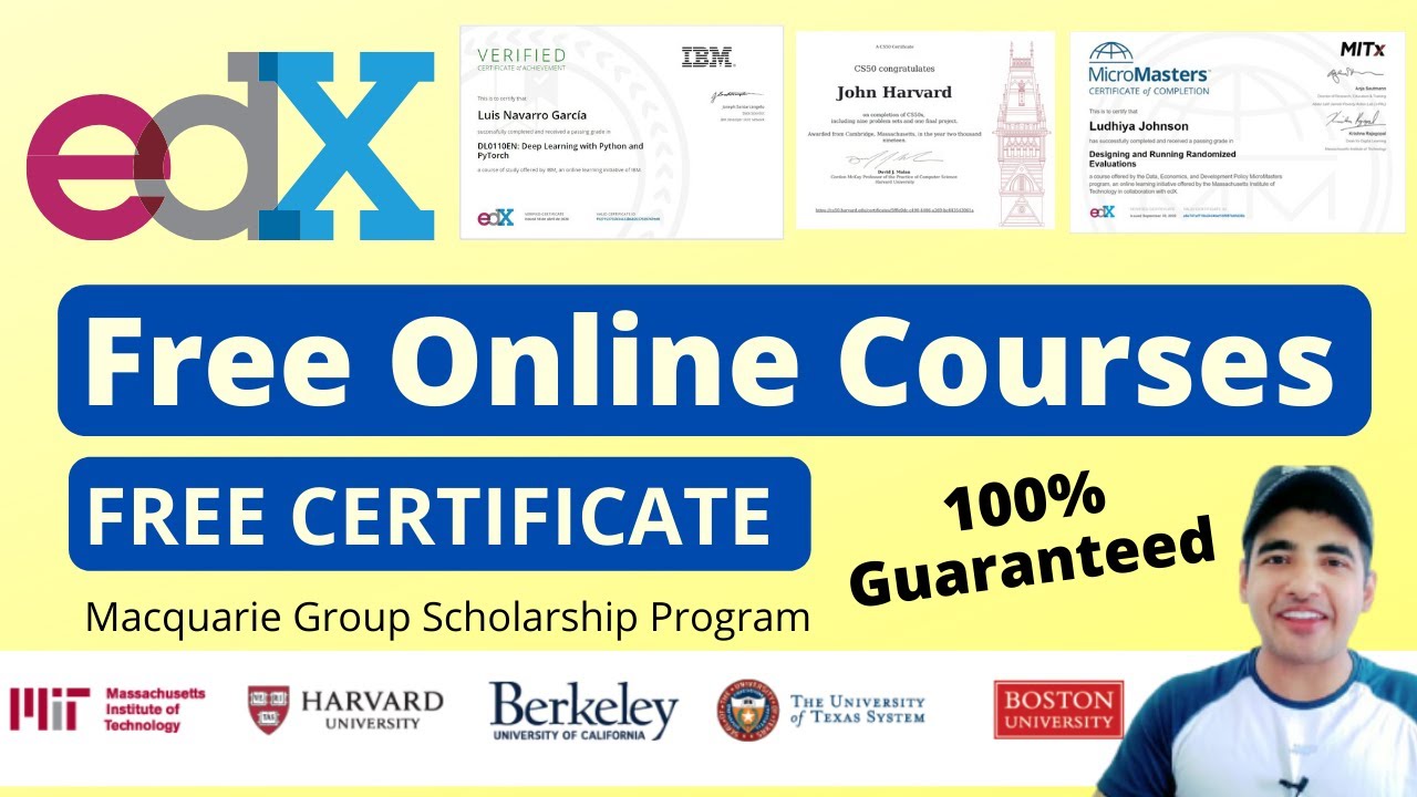 EDX Free Courses With Free Certificate By Harvard University, MIT | EdX ...