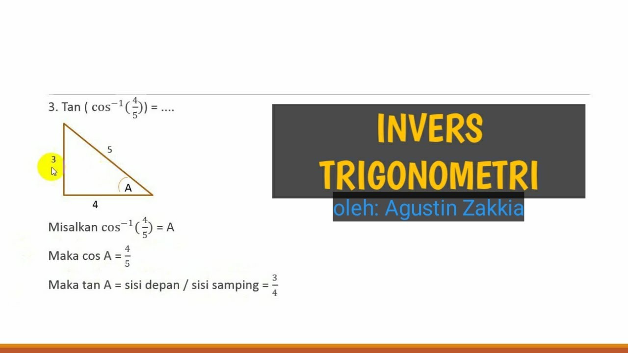 Invers Trigonometri (prasyarat Persamaan Trigonometri) Kelas XI - YouTube