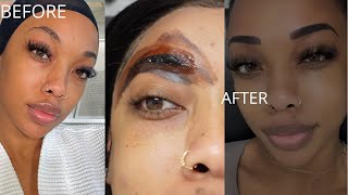 GETTING MY EYEBROWS MICROSHADED|HEALING PROCESS DAY-BY-DAY + TOUCH UP| Vlog