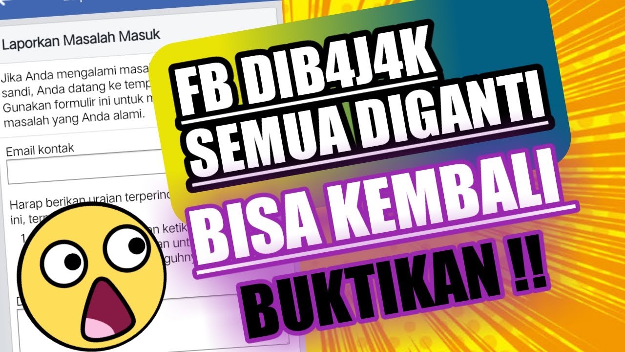 Cara Memulihkan Akun Fb Yang Dibajak Semuanya Diganti - YouTube