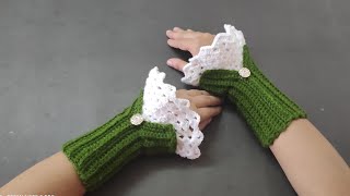 crochet hand gloves tutorial part 1/ কুশিকাটার তৈরি হাত মোজা পার্ট ১ #crochet#handgloves#tutorial