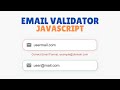 Create Email Input Validation Check Using JavaScript - Tutorial