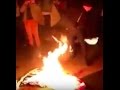 WOW: Hillary Clinton Supporter Lights Himself on Fire Trying To Burn The American Flag!