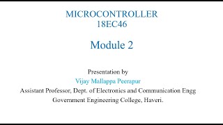 18EC46 MICROCONTROLLER - Module 2 Branch Instructions 2