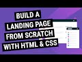 Coding a landing page website with HTML & CSS