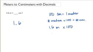 Meters to Centimeters with Decimals