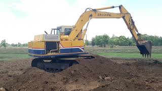 รถขุดในตำนาน MITSUBISHI MS110-5 สุดจัดปลัดบอก  หาดูยาก ดั้มแต่งซิ่ง excavator and truck EP.6790