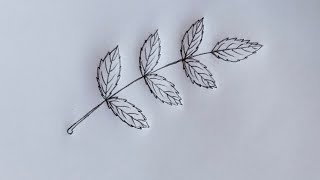 How to draw neem leaf / neem leaf drawing