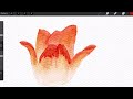 how to paint watercolor garden flowers in procreate pt 2 realistic floral procreate tutorial