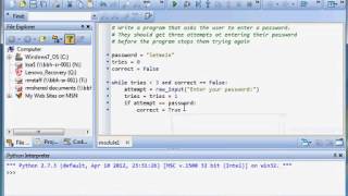 Tutorial 15 - WHILE loop problem (password)