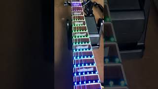 Installing #FretZealot LEDs on an #ESP LTD EC-256 purple burst electric guitar. #install