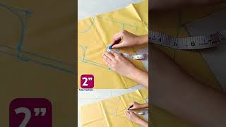 Part - 1 : 4 tucks measurements for 34“ size blouse | Full video in the link #shorts #viralvideo