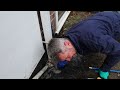 unblocking a gully and manhole full of fat and grease cameraman down